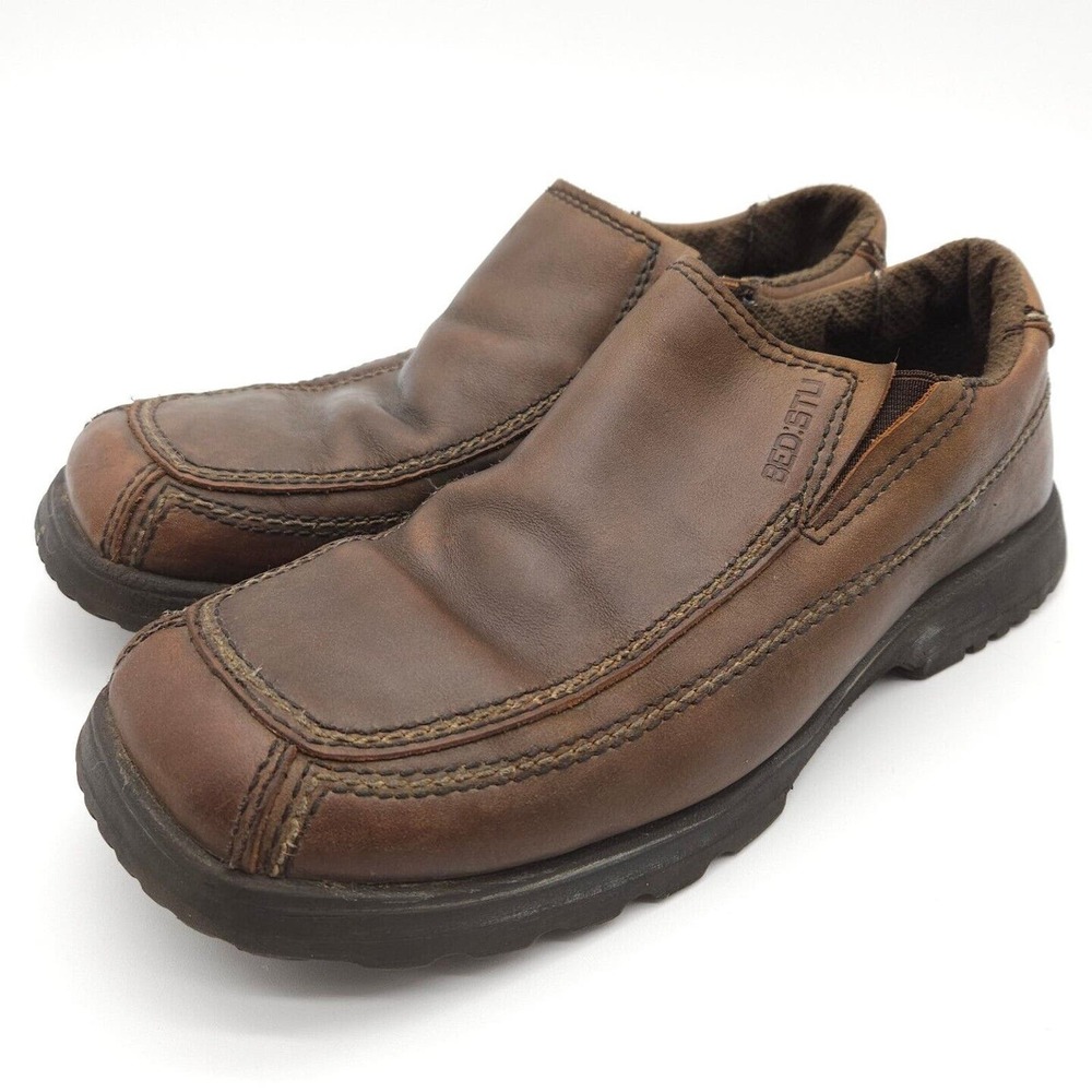 Bed Stu (Mens Size 10) Loafers Brown Leather Slip On Dress Casual Shoes Moc Toe‎